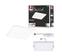 Paulmann 92398 LED Panel Spot encastré Veluna VariFit IP44 185 x 185 mm, carré, avec 1 plafonnier de 17,5 watts, en matière plastique satinée, 4 000 K