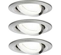 Paulmann 92456 Nova Coin Luminaire à LED encastrable jeu de 3 LED 2.8 W fer (brossé)