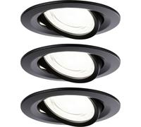 Paulmann 92457 Nova Coin Luminaire à LED encastrable jeu de 3 LED 2.8 W noir (mat)