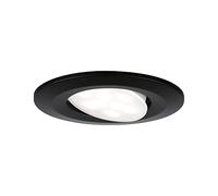 Paulmann 92461 LED Calla Rond INCL. 1x6W IP65 Blanc Neutre projecteur Noir Mat orientable Spots plast. Lampe encastrée 4000K, Matière, 6 W