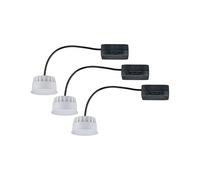 Paulmann 92473 LED spots enc. Modul Choose Coin grad. sur 3 niveaux kit de 3 rond 50mm 3x6W 3x470lm 230V 2700K Satin rond grad. plafonnier spot synth, Satiné
