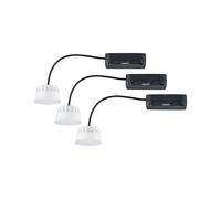 Paulmann 92477 Spots enc. LED Choose module Coin kit de 3 Easy-Dim rond 3x6,5W grad. ampoule Satin projecteurs enc. plast. lampe enc. 2700K