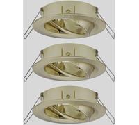 Spot encastré Choose Kit de base orientable rond 84mm 50° max. 3x10W 230V gradable Laiton brossé Laiton brossé G