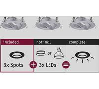 Paulmann 92490 EBL Choose Collerette jeu de 3 10 W Aluminium (tourné)