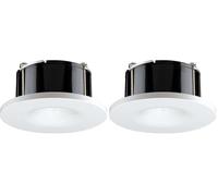 Paulmann 92496 Adaptateur de montage pour luminaire suspendu pour diamètre d'encastrement 68 mm 92 mm Blanc mat Spot de plafond en métal et plastique (Lot de 2)