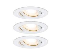Paulmann 92898 Kit encastrés Premium Nova, IP65, orientable, LED 3x7W, 230 V, GU10, 51 mm Blanc/Alu z