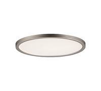 Paulmann 92935 Panneau LED Areo rond incl. 1x12 watts IP44 gradable éclairage de plafond Nickel mat plafonnier plastique éclairage de salon 3000 K