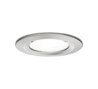 Paulmann 92977 spots encastrés LED Nova rond incl. 1x6,5 watts projecteurs encastrés Acier brossé spot Alu zinc lampe encastrée 4000 K GU10