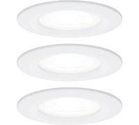 Spot encastré LED Nova Kit de base fixe IP44 rond 78mm GU10 3x6,5W 3x470lm 230V 4000K Blanc dépoli Blanc dépoli G