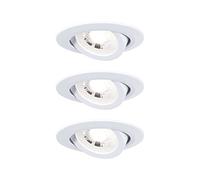 Paulmann 929.85 92985 Set LED orientables Chaud 3 étapes Dim Rond avec Spot encastrable en Plastique 3 x 6 W à intensité Variable Blanc Mat 3000 K