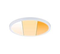 Paulmann 92990 Panneau LED spots encastrés Areo VariFit IP44 gradable sur 3 niveaux 230 mm rond incl. 1x16 watts gradable Blanc dépoli plastique 2000K