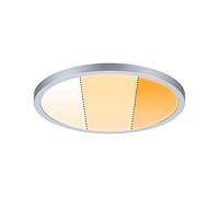 Paulmann 92992 Panneau LED spots encastrés Areo VariFit IP44 gradable sur 3 niveaux 230 mm rond incl. 1x16 watts gradable Chrome mat plastique 2000 K