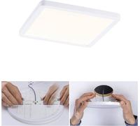 Paulmann 93040 Panneau LED spots encastrés Areo VariFit IP44 175x175 mm carré incl. 1x13 watts Blanc éclairage de plafond plastique 3000 K