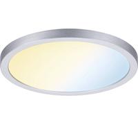 Paulmann 93045 Panneau LED encastrable Areo VariFit IP44 Zigbee Tunable White 175 mm rond avec 1 x 13 W à intensité variable en plastique chromé mat 3000 K