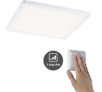 Paulmann 93054 Areo VariFit Panneau LED encastrable IP44 3 Niveaux 230 x 230 mm carré avec 1 x 16 W à intensité Variable Blanc Plastique 3000 K