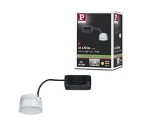 Paulmann 93070 Nova spots encastrés LED Module Coin rond 3 niveaux d’intensité 50mm 6W 470lm 230V 2700K Satin rond gradable Spot plafond plastique
