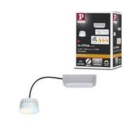 Paulmann 93074 Module d'encastrement LED smart home Zigbee Tunable White Coin rond 50 mm 6 W 470 lm 230 V Tunable White satiné dimmable Spot de plafond en matière plastique