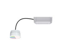 Paulmann 93075 Module d'encastrement LED smart home Zigbee RGBW Coin rond 50 mm 5,2 W 400 lm 230 V RGBW satiné rond dimmable spot de plafond en matière plastique