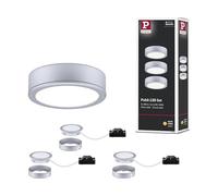 Paulmann 93092 kit éclairage de meubles LED Leaf rond incl. 3x3,5 watts éclairage de placard Chrome mat plastique 2700 K