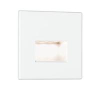 Paulmann 93093 LED Einbauleuchte Wandeinbauleuchte Edge Quadro Set 80x5mm 50lm 230V eckig incl. 1x1,2 Watt Weiß matt Kunststoff 2700 K