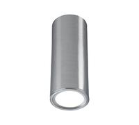 Paulmann 93106 Plafonnier LED Barrel rond 6W 470lm gradable 100° 3-Step-Dim 60mm Acier brossé Métal 2700K luminaire en saillie + LED-Coin remplaçable