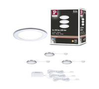Paulmann 93118 Encastrés meubles LED kit de 3 65 mm 3x2,5W 3x180lm 230/12V 3000 K Chrome