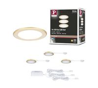 Paulmann 93119 Encastrés meubles LED kit de 3 65 mm 3x2,5W 3x180lm 230/12V 3000 K Doré mat