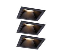 Paulmann 93125 Cole Luminaire à LED encastrable jeu de 3 LED 18 W noir