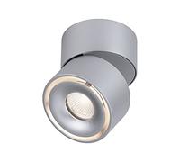 Paulmann 93375 LED spots encastrés plafonnier Spircle 78 mm incl. 1x8,0 W Blanc chaud Chrome mat luminaire en saillie aluminium plafonnier 3000 K