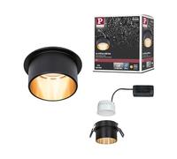Paulmann Luminaire à LED encastrable 93378 – LED intégrée 6 W – noir (mat), or