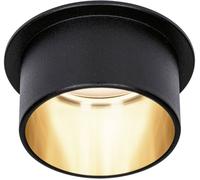 Paulmann 93378 Gil Spot LED encastrable à 3 niveaux de intensité rond avec 1 x 6 W à intensité variable Noir mat doré 2700 K Coin