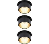 Paulmann Luminaire à LED encastrable 93379 - LED intégrée 18 W - noir (mat) / or