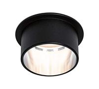 Paulmann Spot encastré LED Gil Coin – 6W 470lm 2700K IP44 3‑Step‑Dim rond 68mm Noir mat/acier brossé