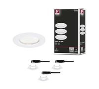 Paulmann 93392 kit de 3 LED Fixe Rond gradable projecteurs Blanc Spot Métal Lampe encastrée GU10