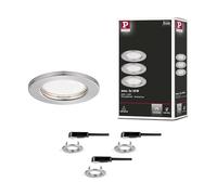 Paulmann 93393 kit de 3 LED Fixe Rond gradable projecteurs Acier brossé Spot Métal Lampe encastrée GU10