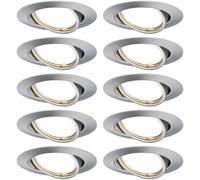 Paulmann 93399 Base encastrés LED rond max. 10 watts Spots encastrés Acier brossé lampe encastrée Métal spot de plafond GU10