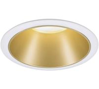 Paulmann 93405 LED spots encastrés Cole rond incl. 1x6,5 watts gradable projecteurs encastrés Blanc, Doré mat Lampe encastrée plastique, Alu zinc Spot pour plafond 2700 K