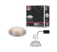 Paulmann 93409 Cole Coin Spot encastrable LED 6 W blanc, argent