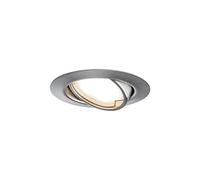Paulmann 93414 Spot encastré LED Base rond orientable incl. 1x5 watts kit projecteurs encastrés Acier brossé spot métal lampe encastrée 3000 K
