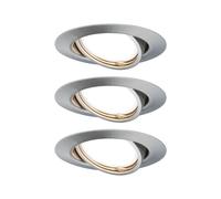 Paulmann 93420 Base Spot encastrable jeu de 3 LED GU10 15 W acier inoxydable (brossé)