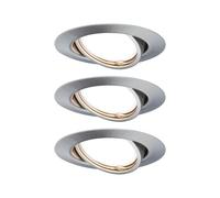 Paulmann 93425 Spot encastré LED Base rond incl. 3x5W gradable projecteurs encastrés Acier brossé spot métal lampe encastrée 3000 K