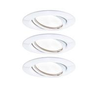 Paulmann 93427 LED Base Rond INCL. 3x5W gradable projecteurs Blanc Spot métal Lampe encastrée 3000 K, 15 W