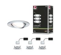 Paulmann Spot encastrable Nova 93451 – Jeu de 3 LED 18 W Aluminium (tourné)