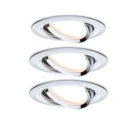 Paulmann 93452 Nova Spot encastrable jeu de 3 LED LED 18 W chrome (brillant)