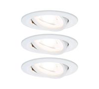 Paulmann 93467 Spot encastrable jeu de 3 LED GU10 19.5 W blanc mat