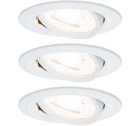 Paulmann 93467 Spot encastrable jeu de 3 LED GU10 19.5 W blanc mat