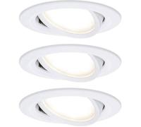 Paulmann Spot encastrable Nova 93485 jeu de 3 LED 18 W blanc mat