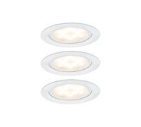 Paulmann 93554 kit éclairage de meubles LED Micro Line rond incl. 3x4,5 watts éclairage de placard Blanc éclairage d'armoire Métal lampe de cuisine 2700 K
