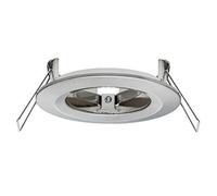 Paulmann 93637 spots encastrés LED Nova 2Easy kit de 3 rond fixe 230V 51mm max 3x35W lampe encastré Acier brossé lumière enc. Alu zinc spot pr plafond