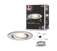 Paulmann Spot encastrable pour salle de bains Nova 93662 – GU10/GU5.3 35 W – fer brossé